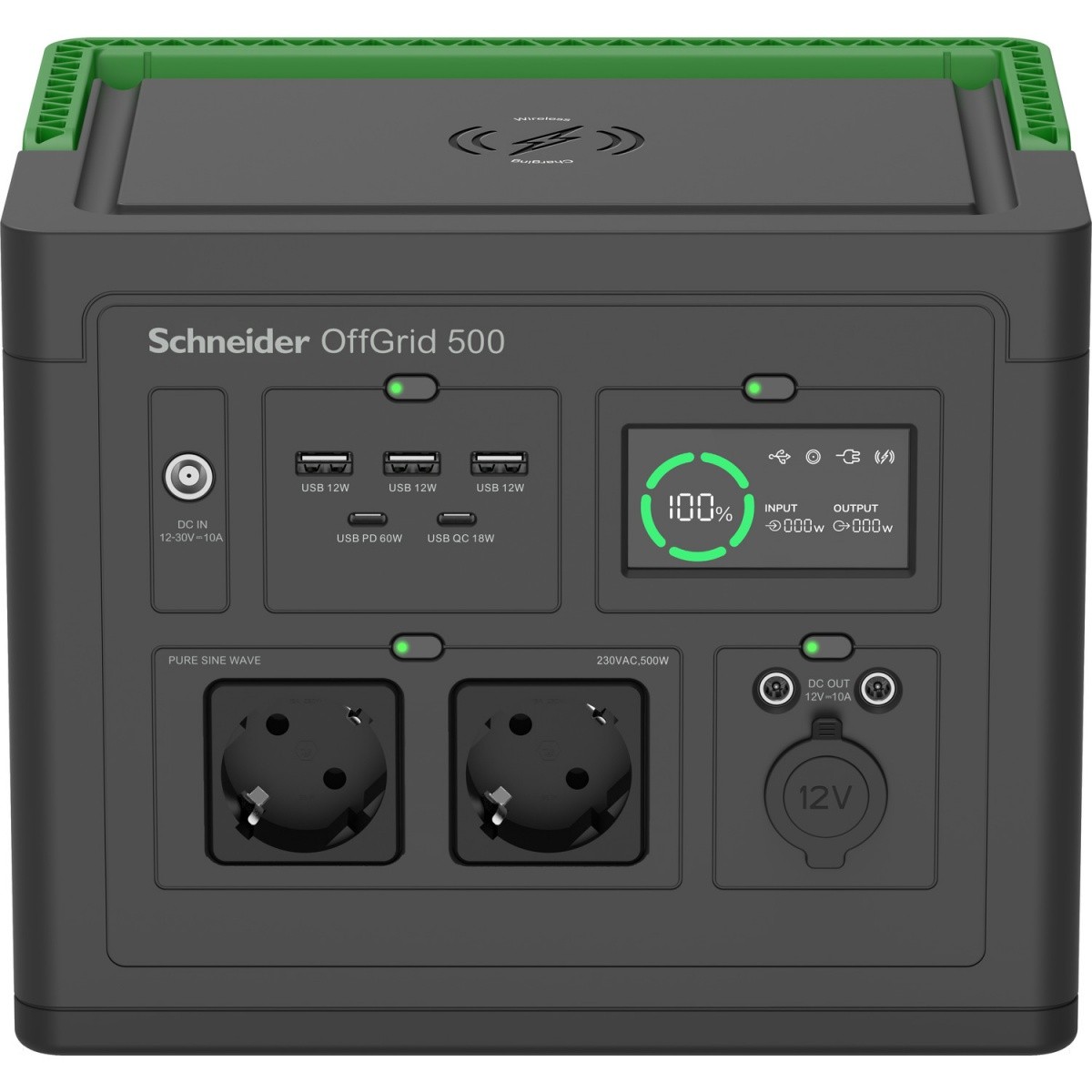 Prenosna napajalna postaja Schneider OffGrid PPS500-GR, 517Wh 3
