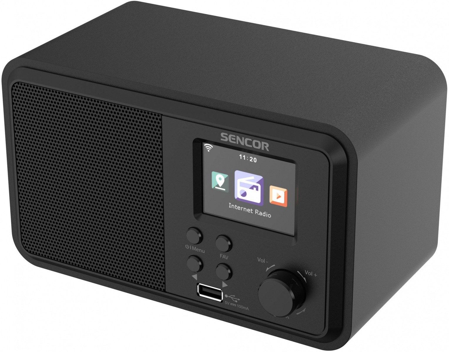 Internetni radio z močjo 4W, WiFi, FM, DAB+ 2