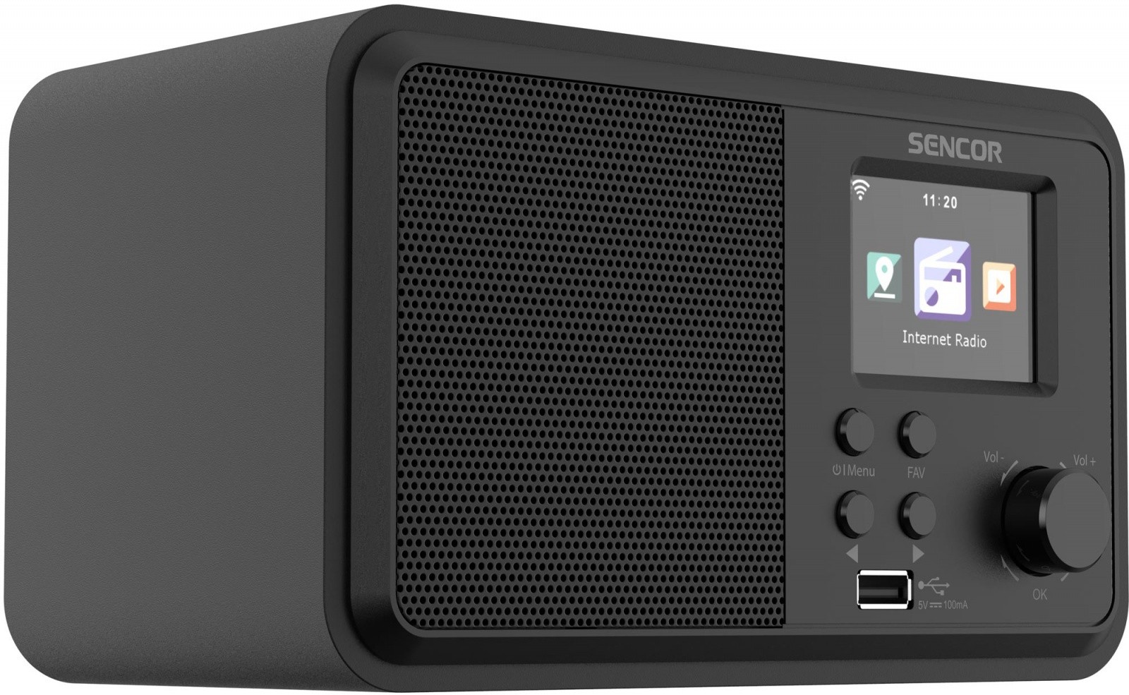 Internetni radio z močjo 4W, WiFi, FM, DAB+ 5