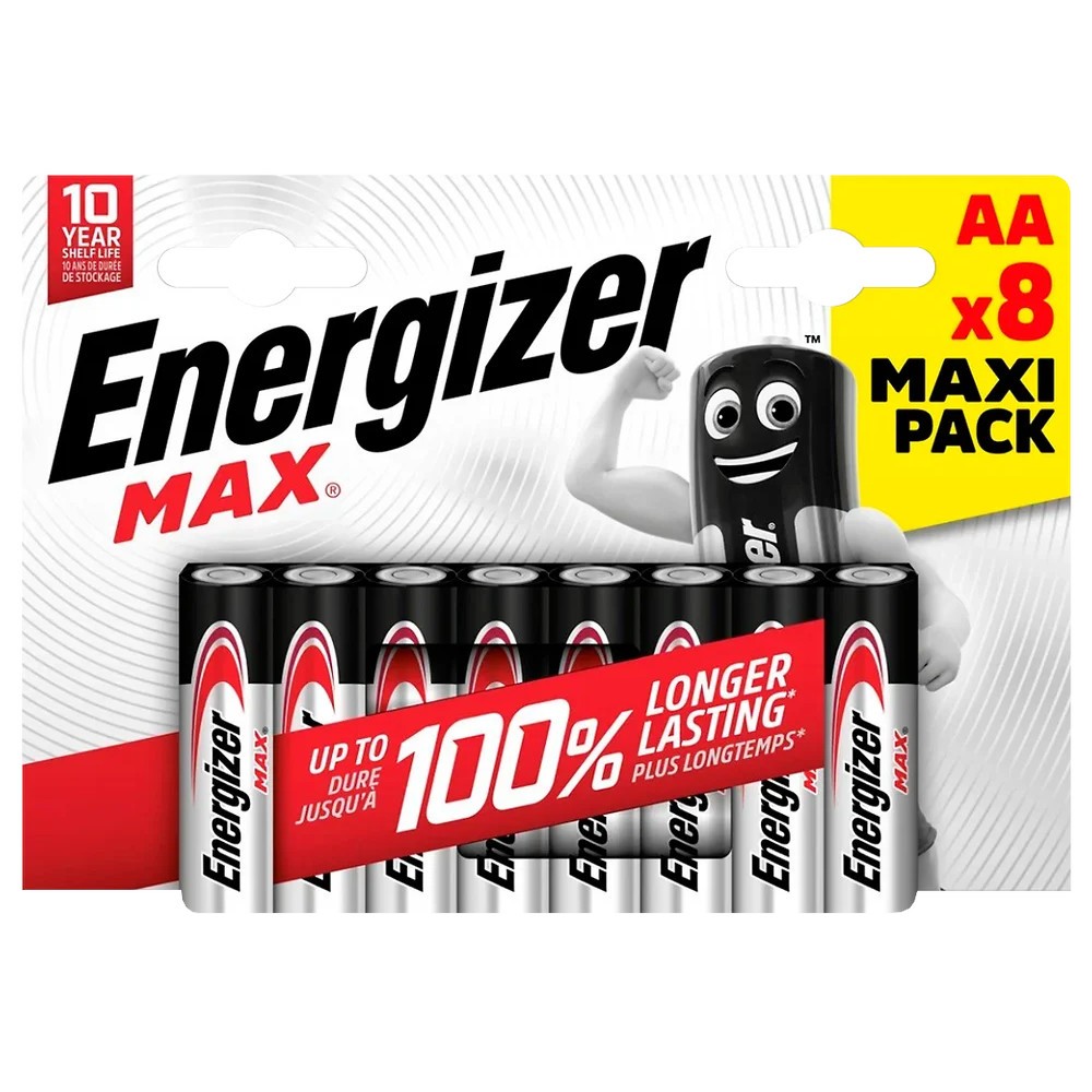 Alkalne baterije LR6/AA MAX, blister 8 kosov