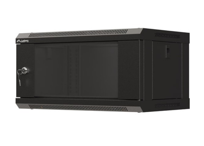 Lanberg Rack omara 19" 4U, 540x350mm, črna, s steklenimi vrati 4