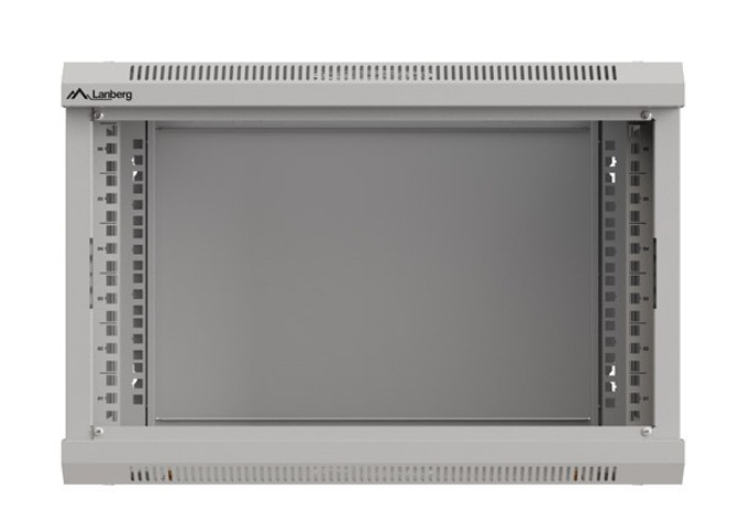 Lanberg 19" 6U 540x350 viseča rack omarica (siva, steklena vrata) 4