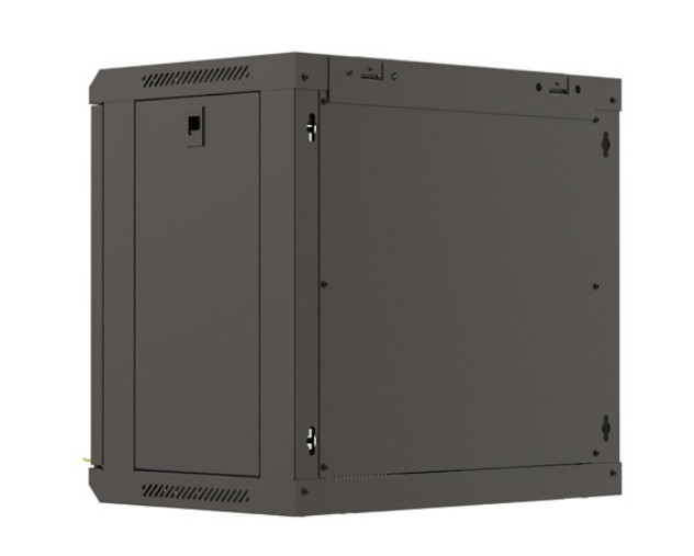 Stenska montažna omara 19" 540x350 črna, steklena vrata (flat pack) 8