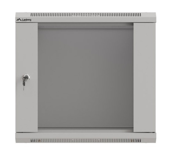 Stenska montažna omara 19" 9U 540x350 siva, steklena vrata (flat pack) 7
