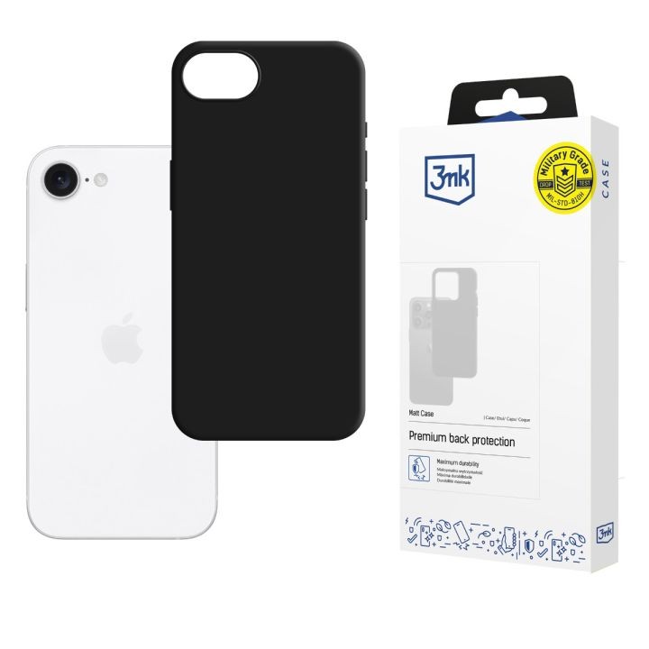 Etui Matt Case za iPhone 16E / 17E, črno
