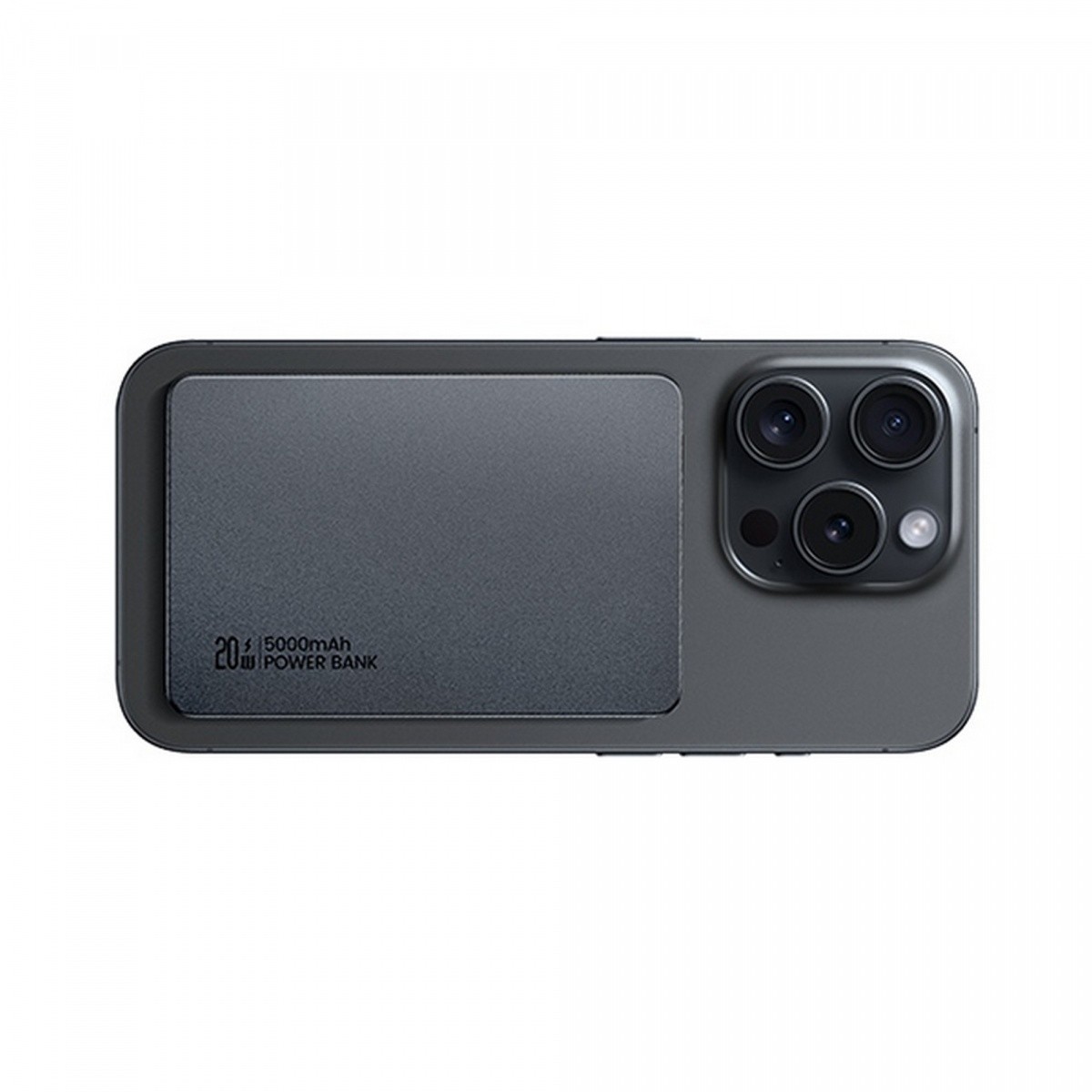 Powerbank 5000mAh 20W, induktivni MagSafe, PD Fast Charge, siv 6