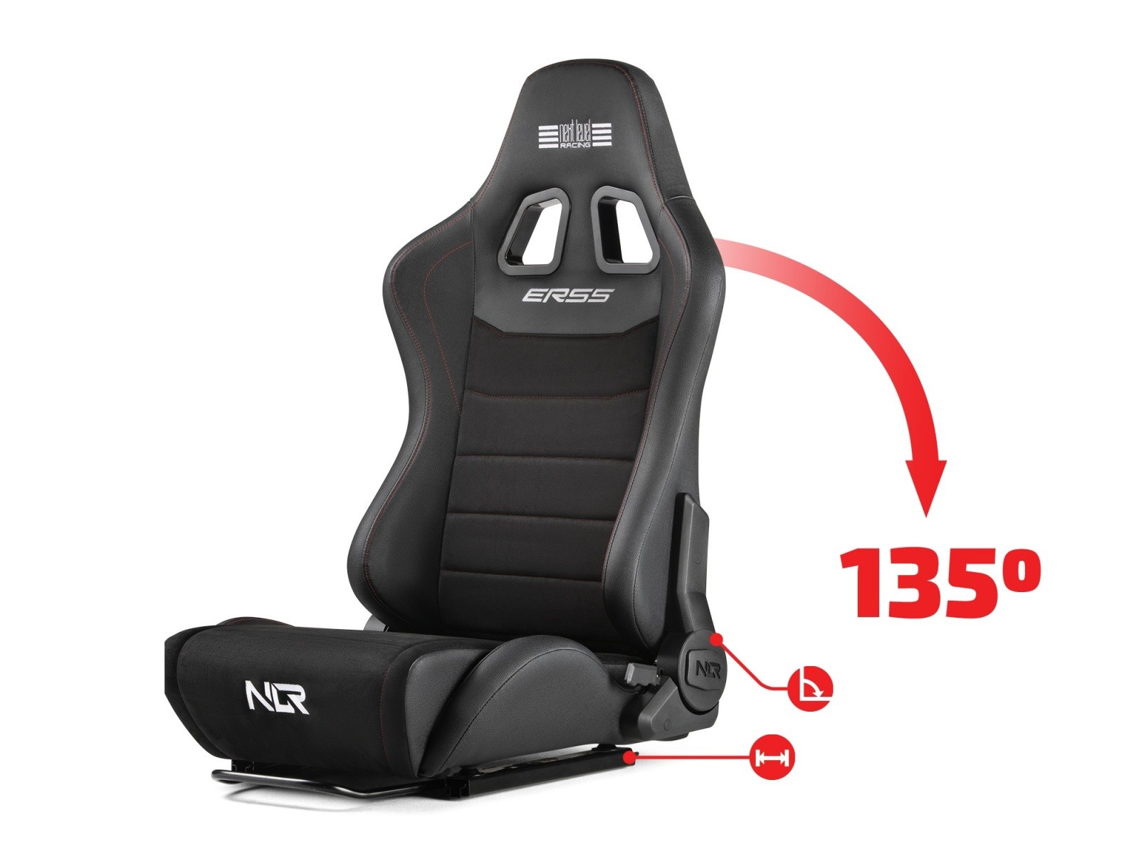 Next Level Racing ERS5 Elite Leather Sued dirkalni sedež 7
