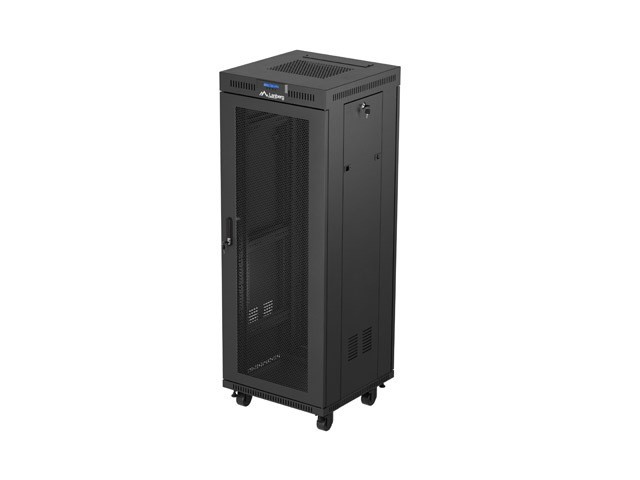 19" Rack omarica 32U, 600x600 mm, perforirana vrata LCD, črna