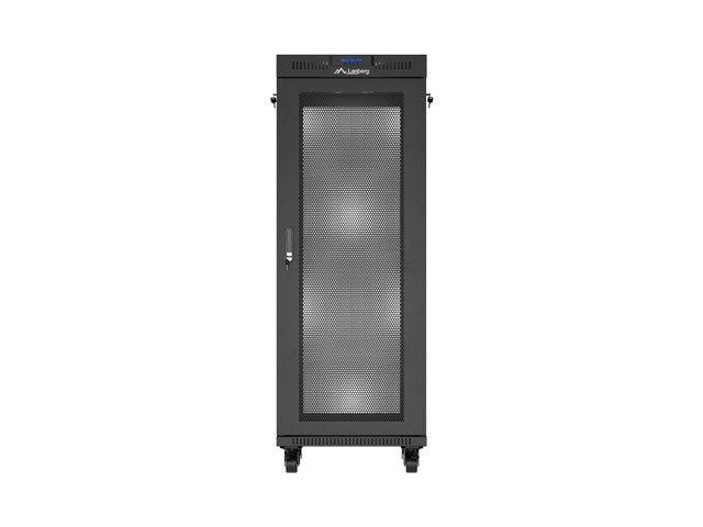 19" Rack omarica 32U, 600x600 mm, perforirana vrata LCD, črna 2