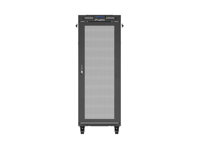 19" Rack omarica 32U, 600x800 mm, perforirana vrata LCD, črna 2