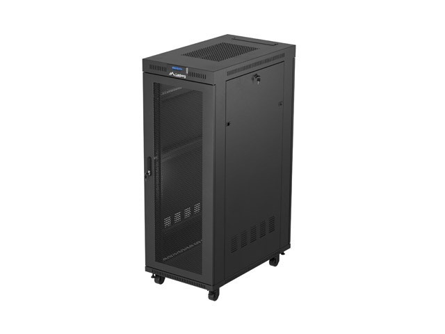 19" Rack omarica 32U, 600x1000 mm, perforirana vrata LCD, črna
