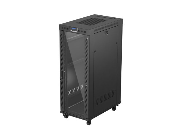 19" Rack omarica 32U, 600x1000 mm, steklena vrata LCD, črna