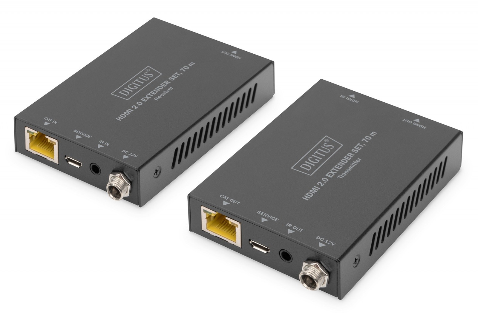 Razširjevalec HDMI 70m preko omrežnega kabla, 4K/60Hz, PoC (zasebni)