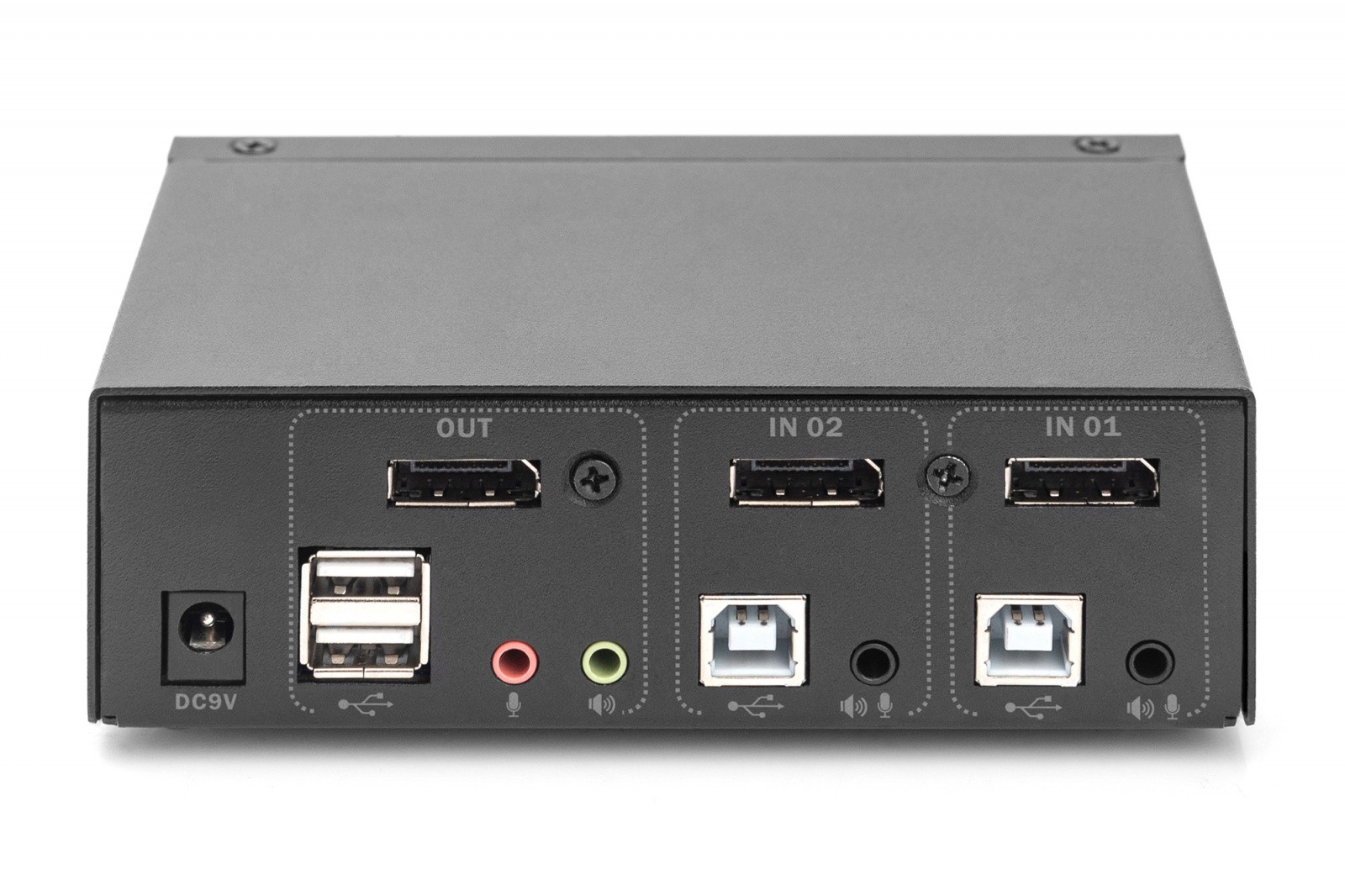 Preklopnik Digitus KVM, 2-portni, 4K 60Hz, USB/Audio 3