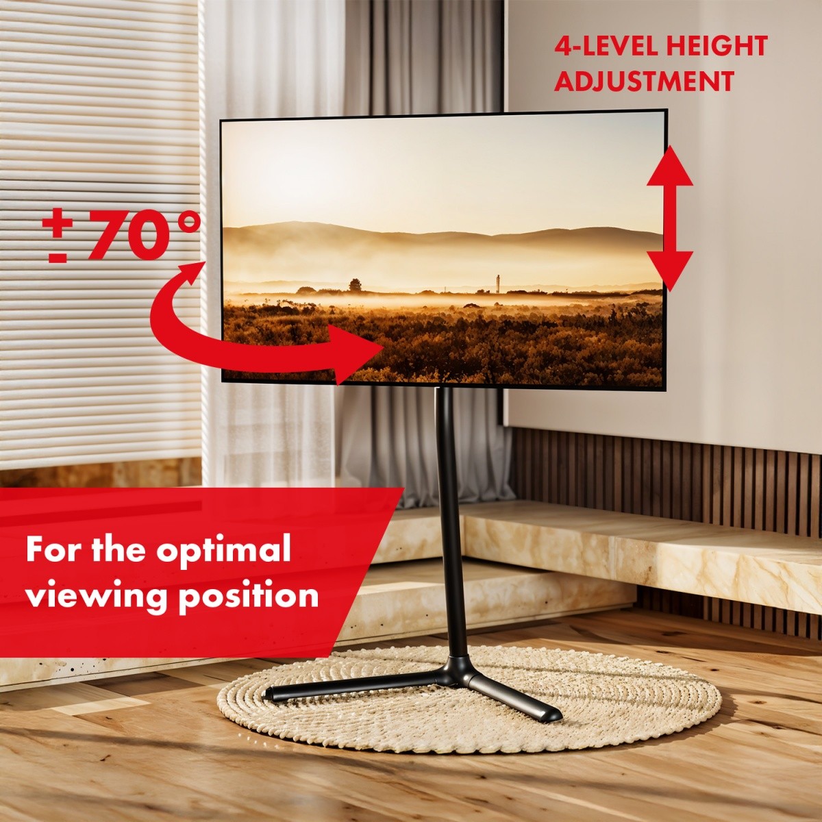 Samostoječe stojalo za TV 32-70" do 40 kg, VESA 400x400 4