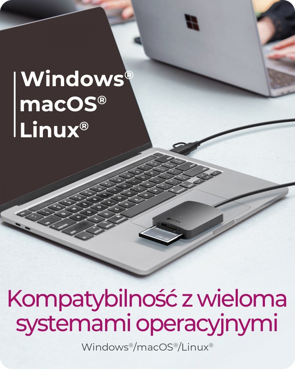 Čitalnik kartic CF, TF, SD, microSD s priključki Type-C in USB-A 6