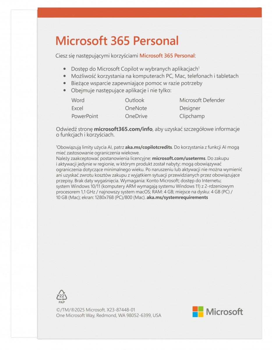 Microsoft 365 Personal SLO - 1 leto, 1 uporabnik 2