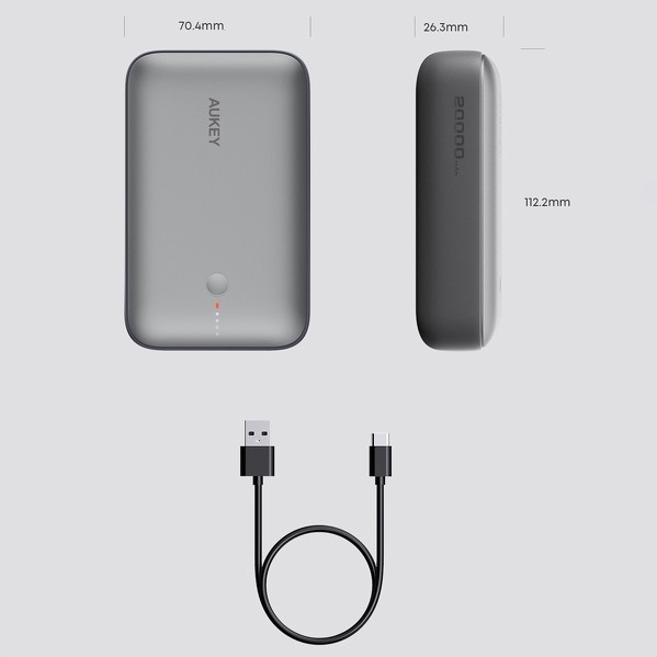 PB-Y57 Mini Power bank, 20000mAh, 22.5W, LED 2