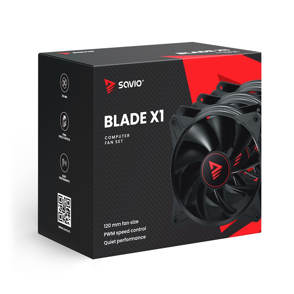 Set 3x 120mm PWM ARGB ventilatorjev BLADE 7