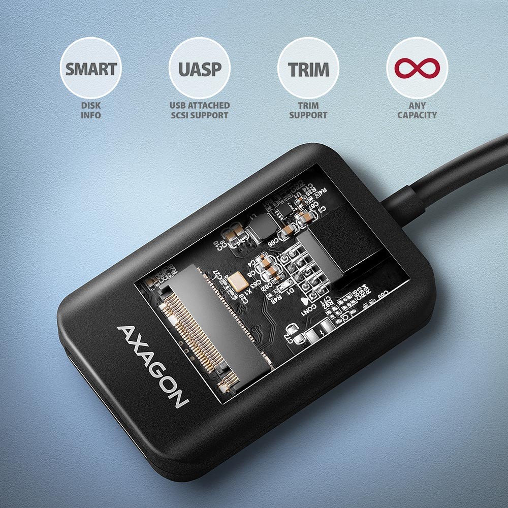 M.2 NVMe/SATA SSD Adapter USB 3.2 Gen 2, 10Gbps 4