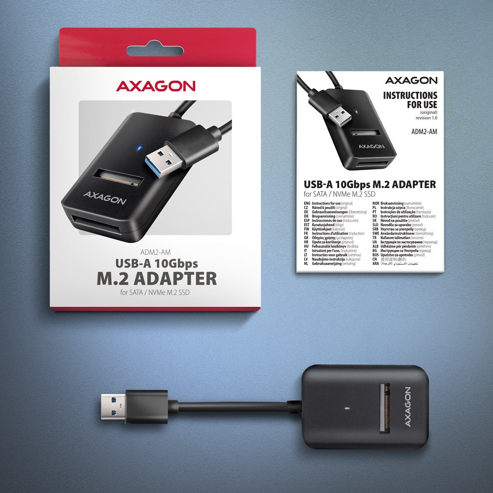 M.2 NVMe/SATA SSD Adapter USB 3.2 Gen 2, 10Gbps 7