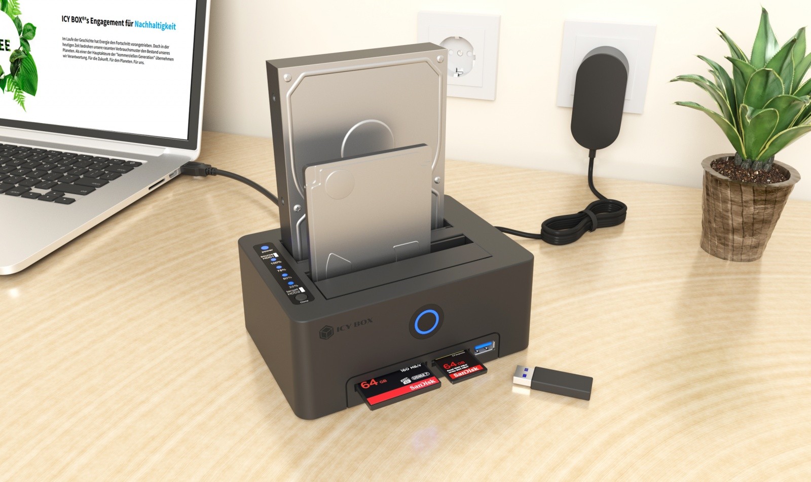 Bralnik kart IB-1233CL-CR za 2x 2,5/3,5" SSD/HDD 3