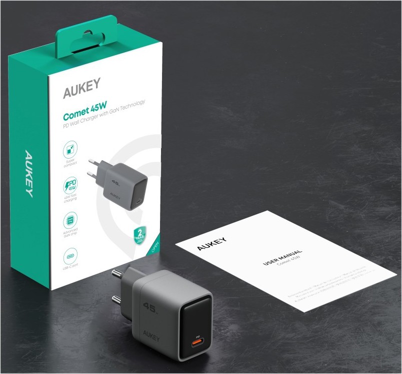 Omrežni polnilnik AUKEY PA-C2 USB-C PD 45W 8