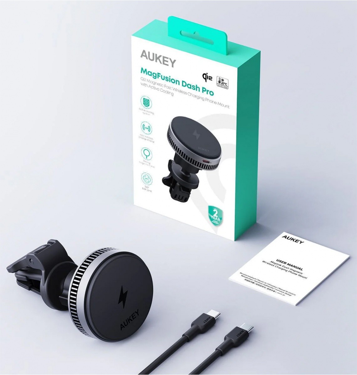 Avtomobilska polnilna postaja HD-MC13A Qi2 15W, 3A, hladilna 8