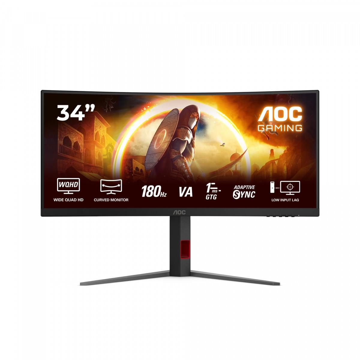 Monitor AOC CU34G4 34" 180Hz Curved VA, 2x HDMI, DP, HAS