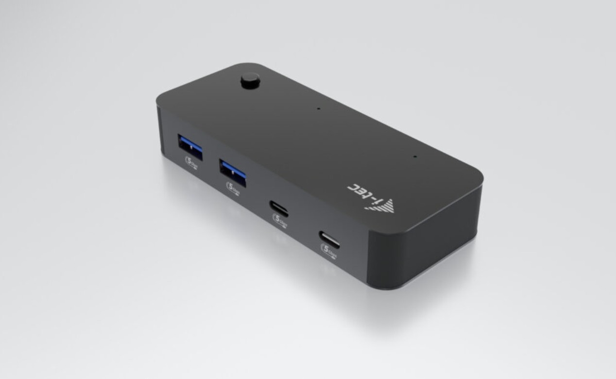 i-tec univerzalni KVM HUB, 2x USB-C + 2x USB-A 3.0 7