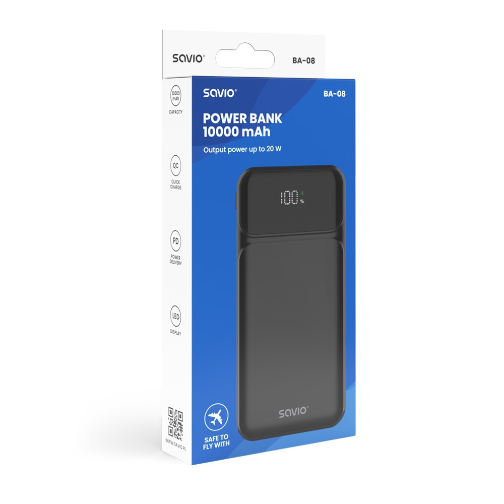 Savio Powerbank 10000 mAh (BA-08) 3