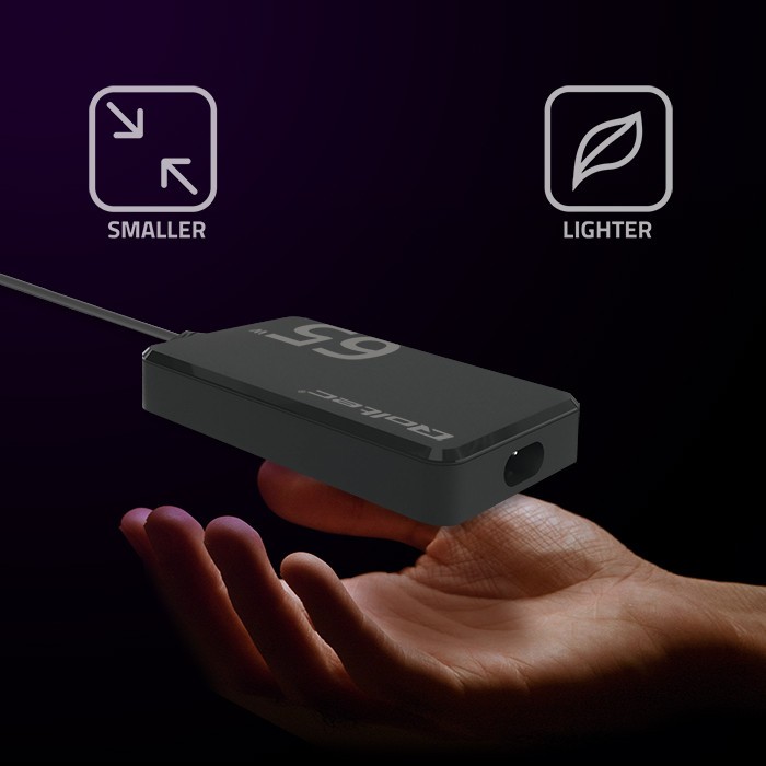 Zidni polnilnik 65W GaN Super Fast SLIM | PD | USB-C 3.1 | za laptop, MacBook, pametni telefon + kabel 3