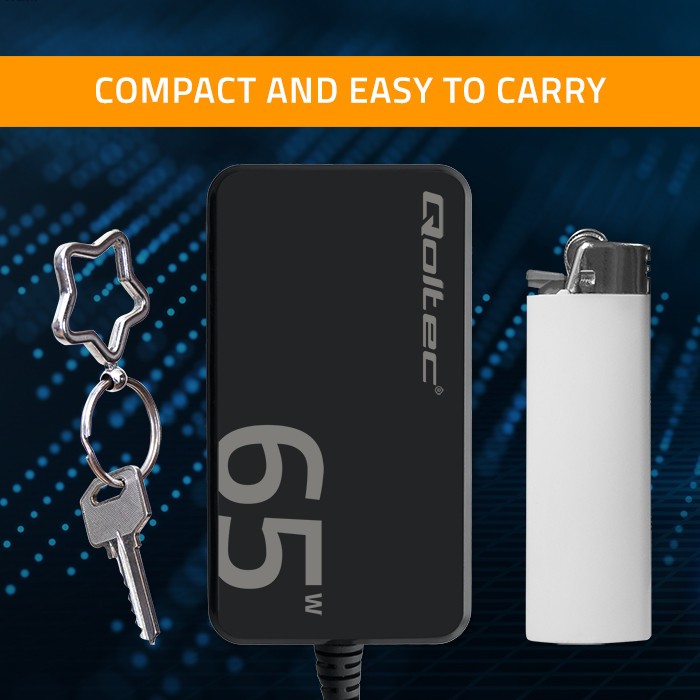 Zidni polnilnik 65W GaN Super Fast SLIM | PD | USB-C 3.1 | za laptop, MacBook, pametni telefon + kabel 5