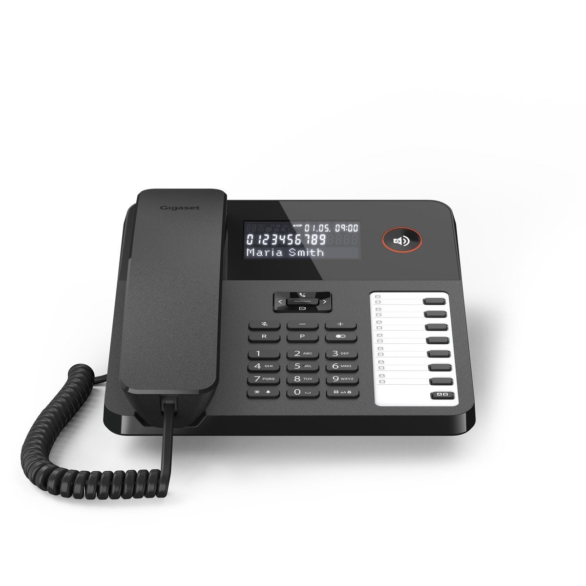 Žični telefon Desk600, črn