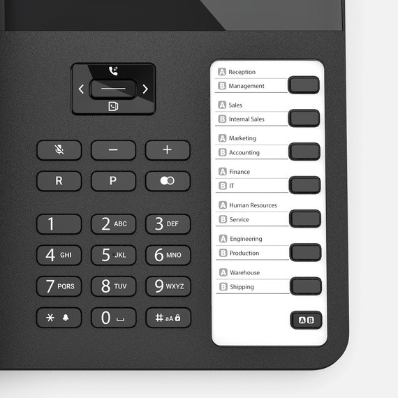 Žični telefon Desk600, črn 4