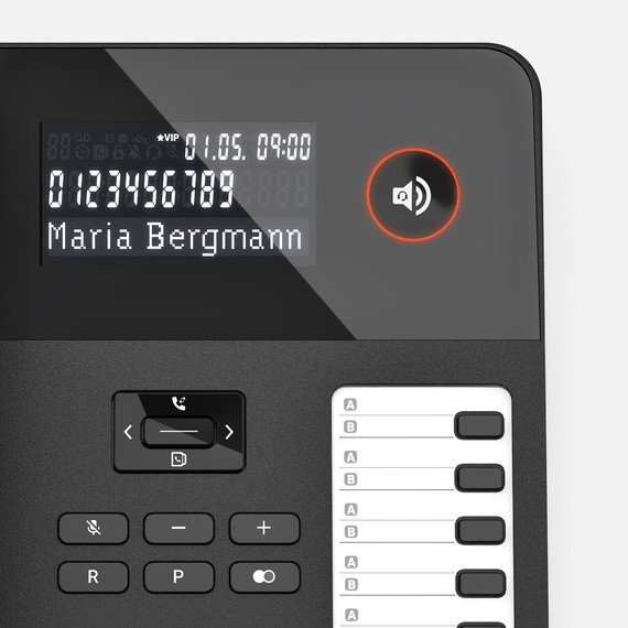 Žični telefon Desk600, črn 5