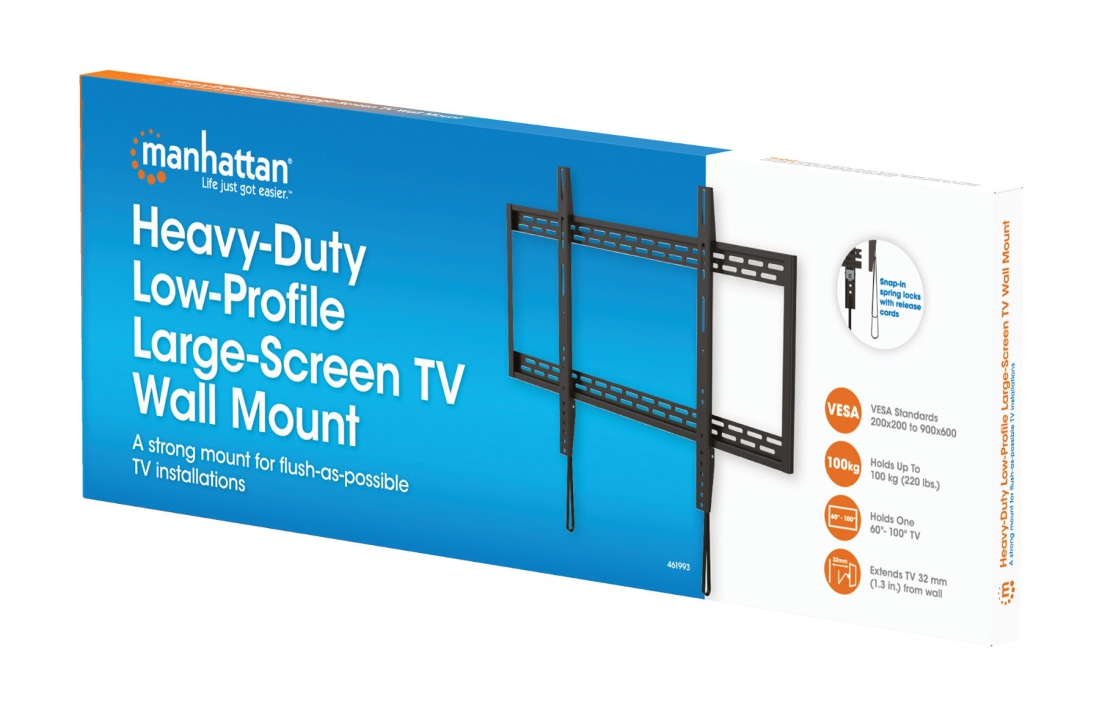 Stenski nosilec Manhattan za TV 60-100" do 100 kg, slim 32 mm 2