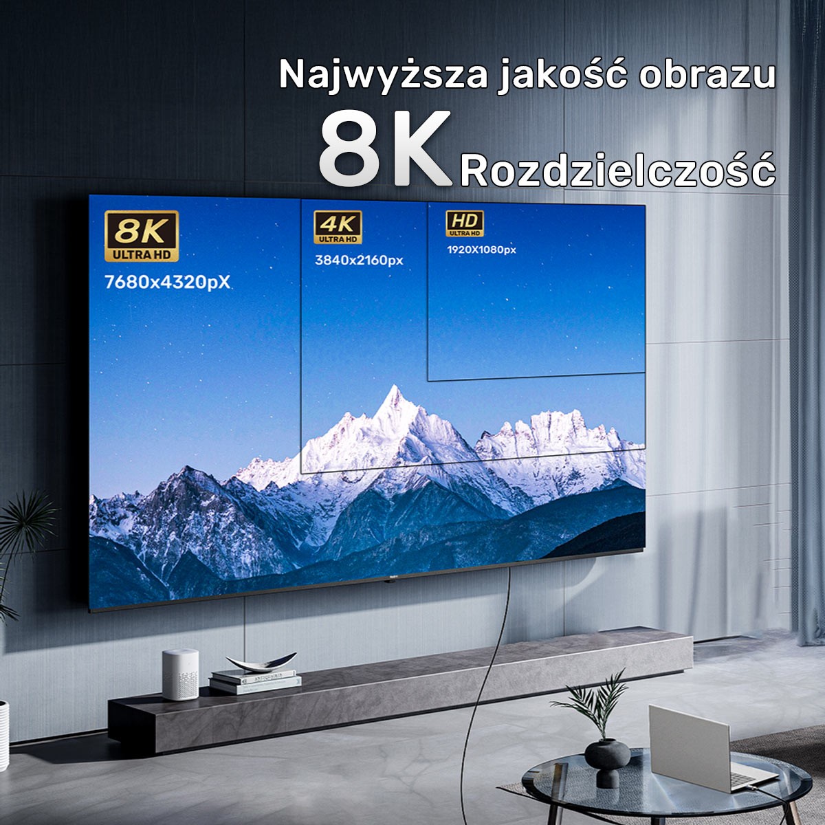 UNITEK OPTIČNI KABEL HDMI 2.1 AOC 8K 120HZ 5M - Odprta embalaža 3