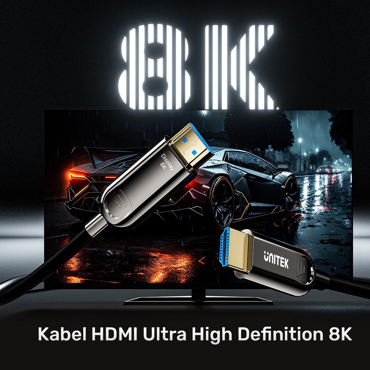 UNITEK OPTIČNI KABEL HDMI 2.1 AOC 8K 120HZ 5M - Odprta embalaža 5