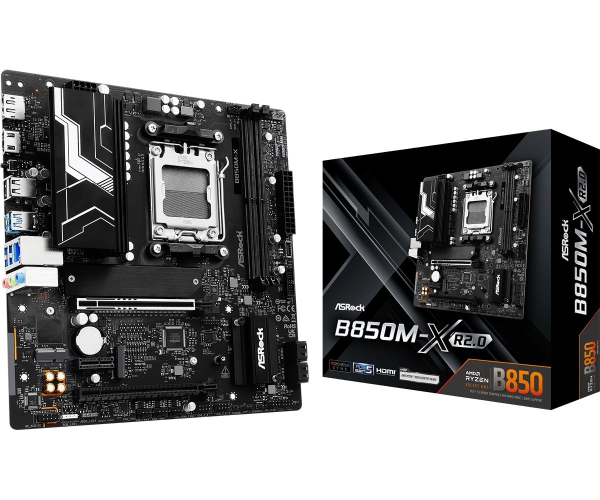 ASRock matična plošča B850M-X R2.0 AM5, 2xDDR5, M.2, USB-C, mATX