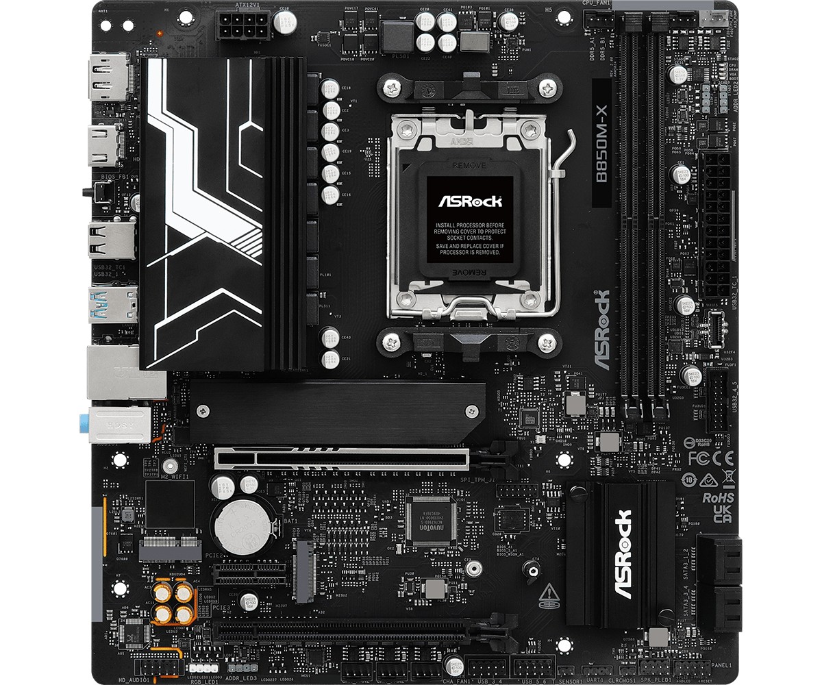 ASRock matična plošča B850M-X R2.0 AM5, 2xDDR5, M.2, USB-C, mATX 2