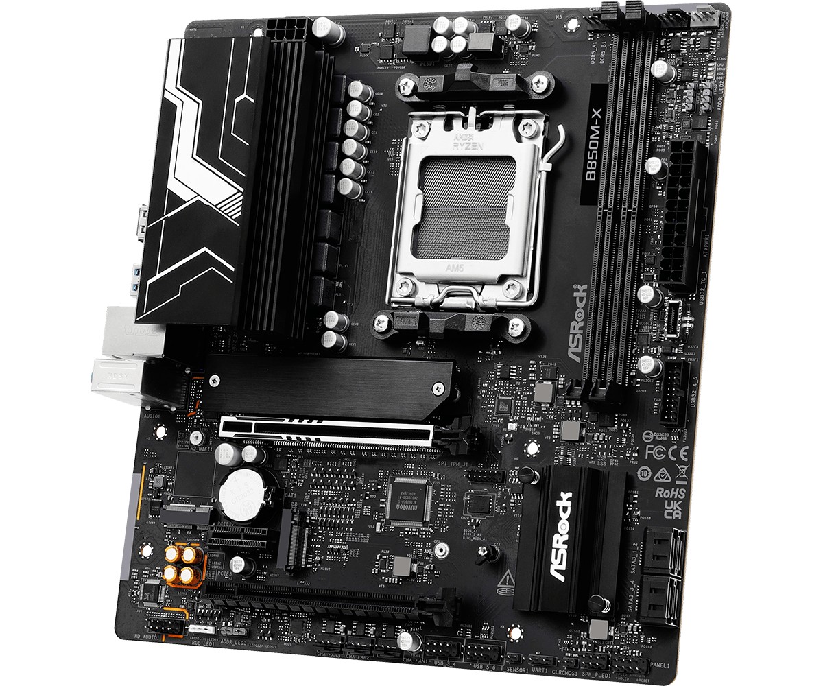 ASRock matična plošča B850M-X R2.0 AM5, 2xDDR5, M.2, USB-C, mATX 5