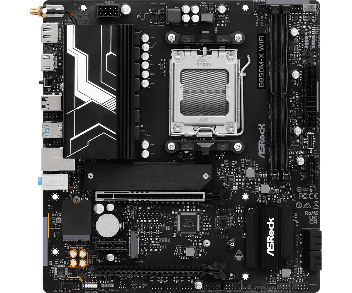 ASRock matična plošča B850M-X WIFI R2.0 AM5, 2xDDR5, M.2, USB-C, mATX 3