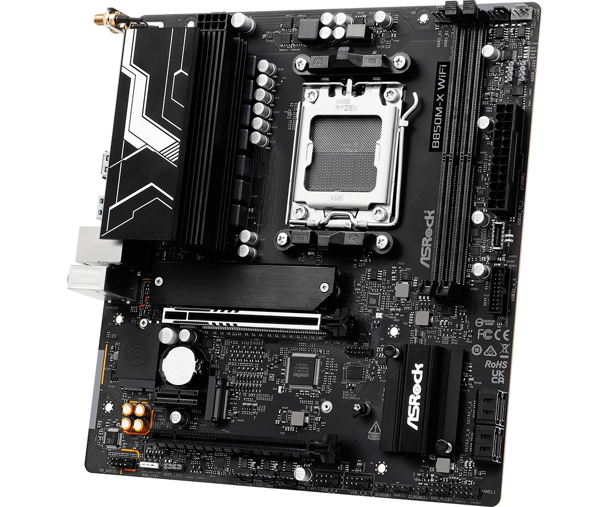 ASRock matična plošča B850M-X WIFI R2.0 AM5, 2xDDR5, M.2, USB-C, mATX 5