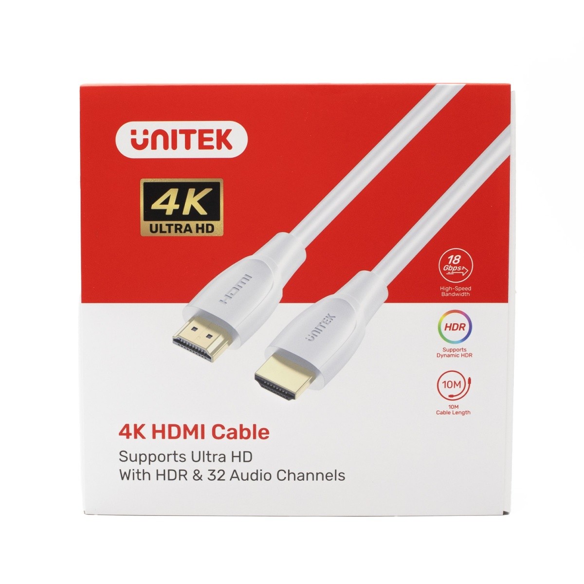 Kabel HDMI 2.0 4K 60Hz, 1m, bel 3