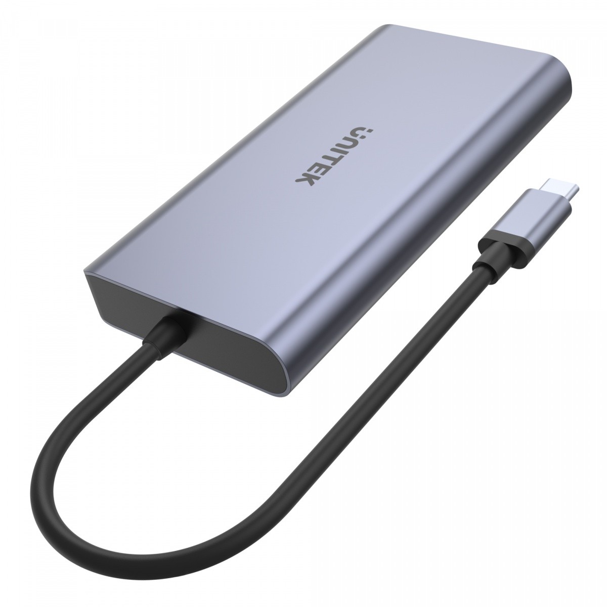 USB-C HUB z 2x USB 3.1, HDMI 2.0, DP 1.4, RJ45, SD, PD 100W 4
