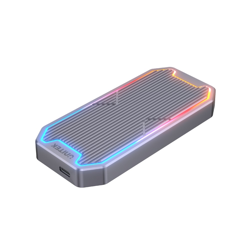 Ohišje za SSD M.2 NVMe/SATA 10Gbps, RGB