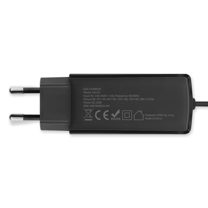 Omrežno napajanje 65W GaN USB-C 3.1 4