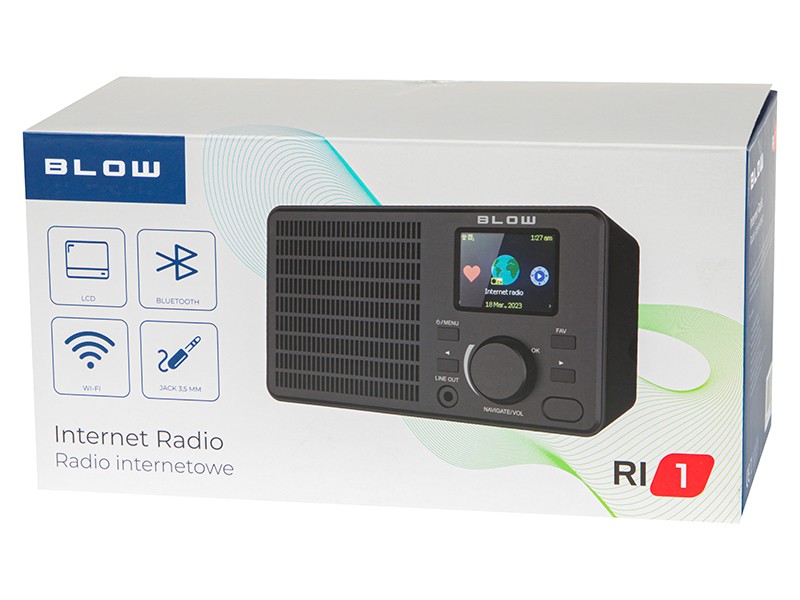 BLOW RI1 Internetni radio - Prenosni, WiFi, FM 4