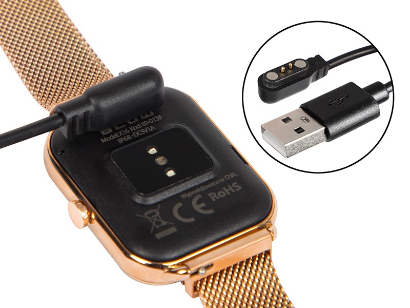 Pametna ura X16 Bluetooth, Roza 6